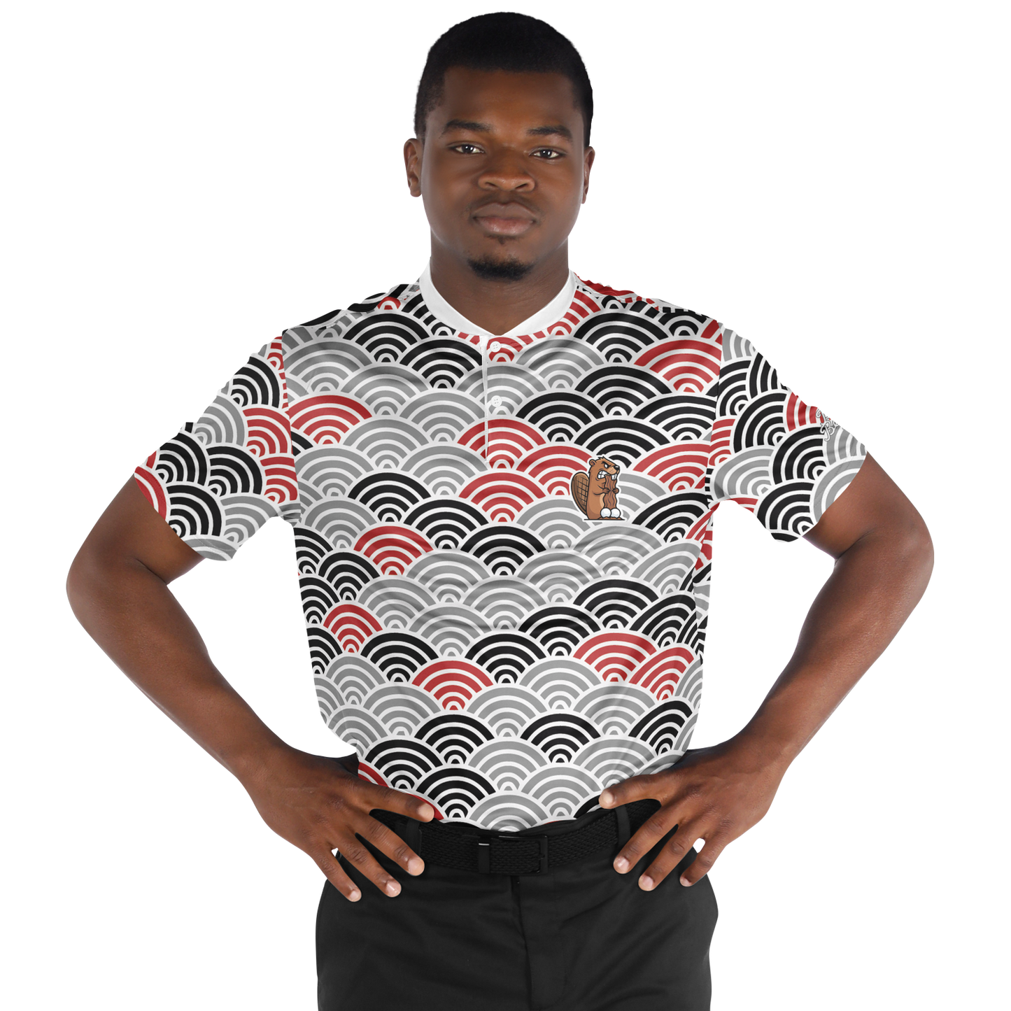 Blade Collar Polo Shirt - AOP