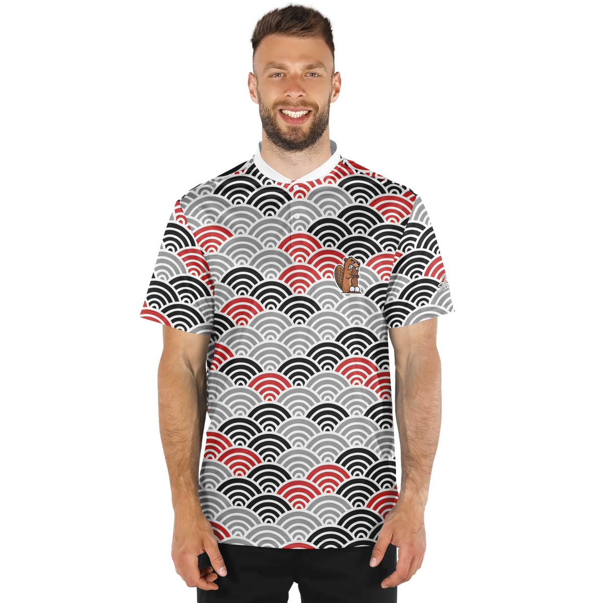Blade Collar Polo Shirt - AOP