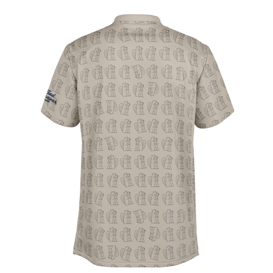 The Bad Beaver "Pattern Play" Blade Collar Polo Shirt