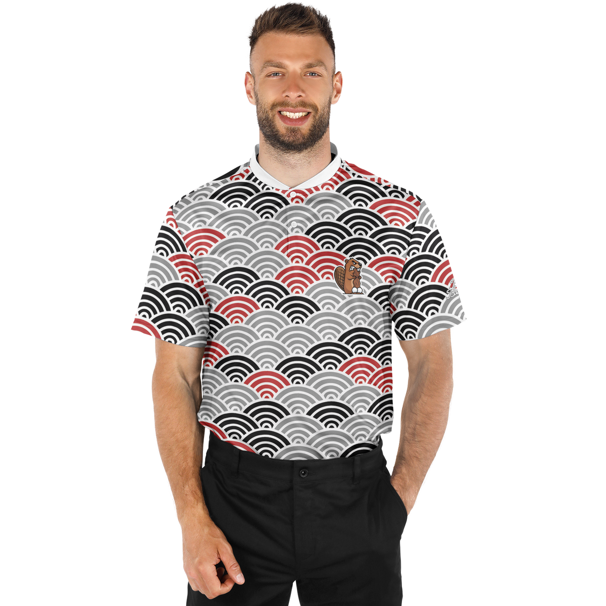 Blade Collar Polo Shirt - AOP