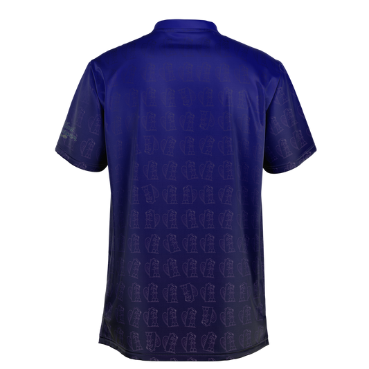 The Bad Beaver "Pattern Play" Blade Collar Polo Shirt - Aura