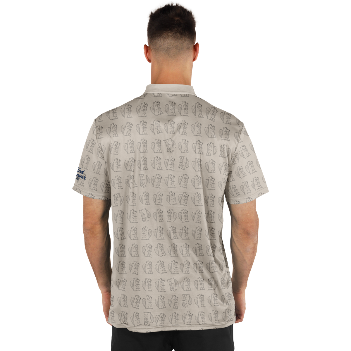 The Bad Beaver "Pattern Play" Blade Collar Polo Shirt