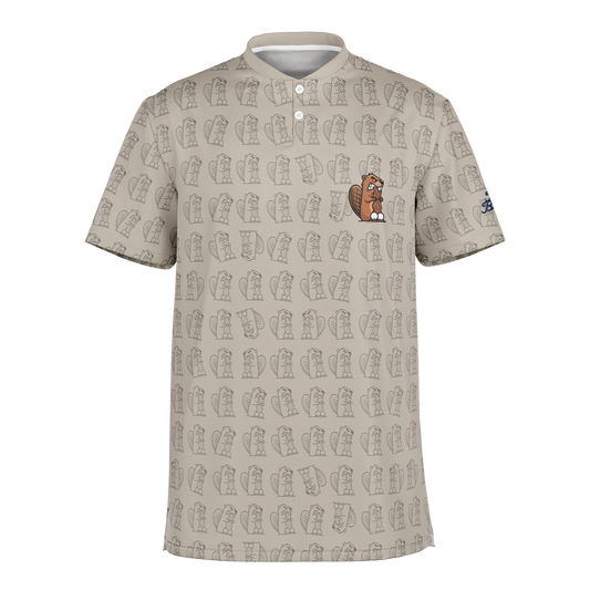 The Bad Beaver "Pattern Play" Blade Collar Polo Shirt